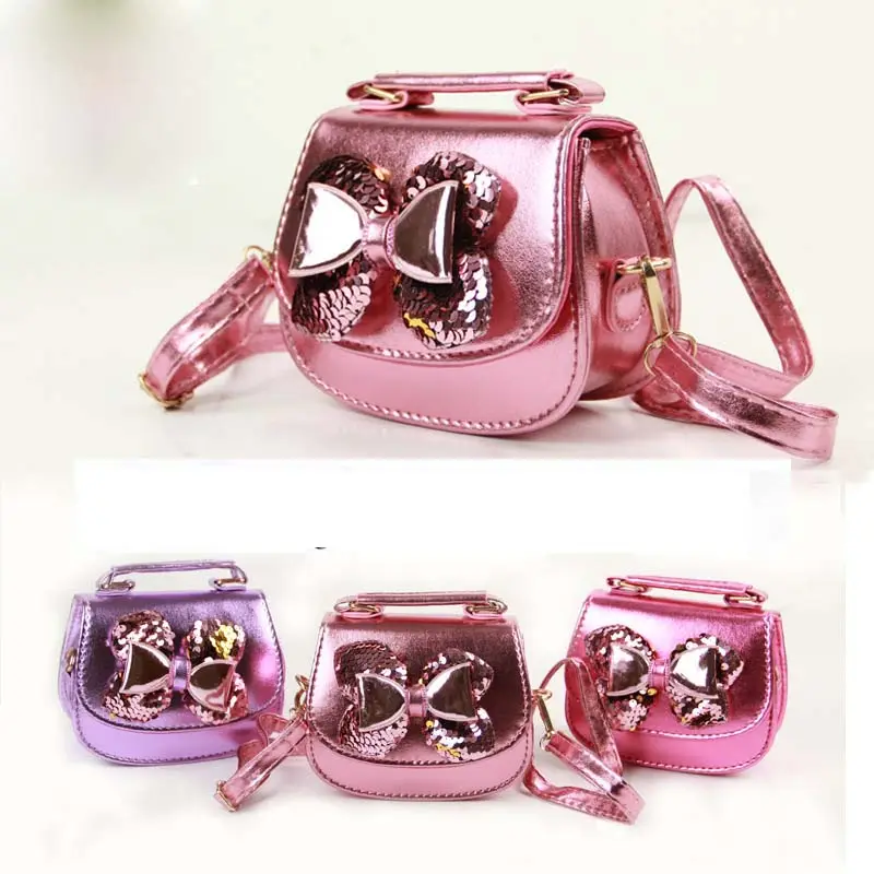 New Korean Children's Bag Fashion Princess Sequins Butterfly Girls One Shoulder Handbag