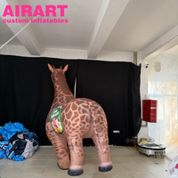 Costume de girafe gonflable décoratif d'extérieur