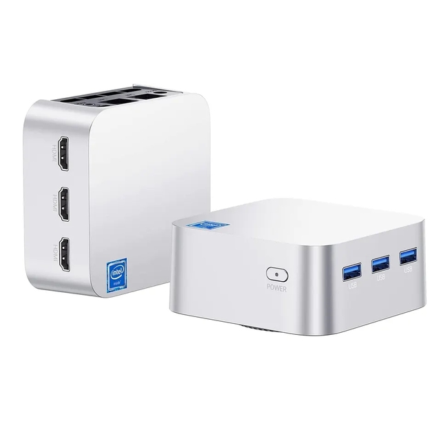 Soyeer N150 N200 Mini Pc Portable T8PLUS DDR4 8G 256G 512G SSD Dual LAN 4K Triple Displamini Pc N100 N95 for Win11