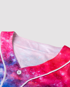 Sublimation personnalisée col en V haut court chemisier antibactérien séchage rapide respirant boutonné conception pour les maillots de baseball softball - Product Image 3