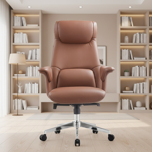 Fauteuil de bureau de luxe Sinonis inclinable en cuir avec repose-pieds, chaise de direction pivotante confortable, chaise d'ordinateur de direction, prix d'usine - Product Image 6