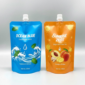 Pochettes personnalisées imprimées de 500 ml avec bec verseur, sacs d'emballage en plastique pour boissons, sacs à jus, sacs à boisson, pochettes à liquide - Product Image 4