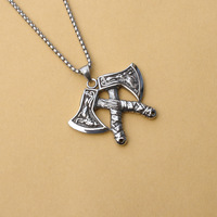 Vintage Odin Rune Viking Tomahawk Pendentif Collier Charme Hommes Collier Nouvelle Mode Hip Hop Punk Accessoires Fête Cadeau Bijoux