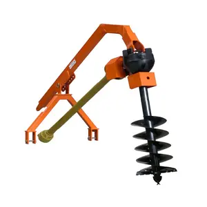 farm machinery tractor post hole digger with three point linkage mounted; 3-point tree hole digger earth auger