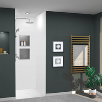 Surface de douche en acrylique solide moderne Surround Bathshower Wall Back Bathroom Shower Surround