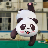 Mascotte géante gonflable mignonne en forme de panda avec cœur rose pour le Nouvel An chinois, idéale pour la décoration de centres commerciaux et de scènes de spectacle