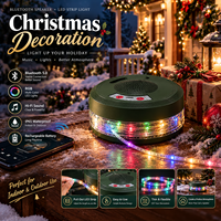 Guirlande lumineuse LED colorée pour le camping - Utilisation en extérieur, lampe de camping suspendue, batterie rechargeable, indice de protection IP65, pour les fêtes, les arbres