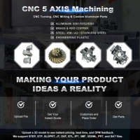 Pièces personnalisées usinées CNC ISO9001 ±0,01 mm en aluminium et acier inoxydable, fraisage 5 axes pour l'automobile, l'aérospatiale et la défense