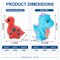 Jouets de bain lumineux dinosaures à collectionner, jouets en caoutchouc activés par l'eau (Triceratops, Stégosaure), lumières sensorielles pour le bain, thème Dragon