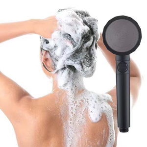 ซานิโก E210015 อุปกรณ์ก๊อกน้ำห้องน้ำสีดำทันสมัยแบบประหยัดพลังงานแรงดันสูง พร้อมฝักบัวปรับระดับการไหลของน้ำได้ <span class=keywords><strong>เปิด</strong></span>/<span class=keywords><strong>ปิด</strong></span> - Product Image 1