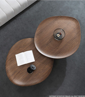 Table basse en galets petit appartement italien minimaliste salon concepteur de maison en forme de Table basse rotative Simple moderne