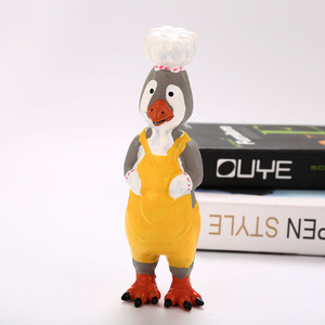 Nontoxic Eco-Friendly Latex Dog Toy <b>Chicken</b> Shaped Funny <b>Squeaky</b> Toy with Sound for Indoor Use - Product Image 6