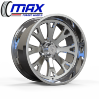 Jantes forgées Super Single MAX 24x14 26x14 30x14 8x170 8x180 8x165.1 pour Dodge Ram 3500, GMC Sierra 3500HD, Ford F350