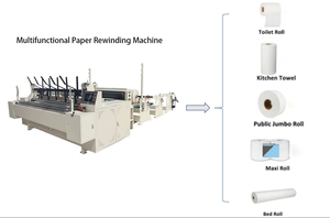 Machine automatique de rembobinage rapide de papier toilette en rouleaux jumbo avec panneau de <span class=keywords><strong>production</strong></span> automatique de papier toilette en rouleaux jumbo - Product Image 3