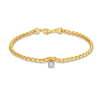 QX Maßgefertigtes Bestseller Rhodium-Plattiertes 925 Sterling Silber Zirkon Charm Kubanische Gliederkette Armband & Armreif für Damen Geschenk OEM/ODM