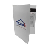 Porte-documents de présentation pour la recherche académique de qualité supérieure, en papier avec impression UV, avec emplacement intégré pour cartes de visite, pour conférences