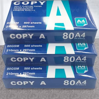 Papier OEM Papier A4 non couché Copier une feuille d'impression Papier A4 Ram 70gsm 75gsm 80 gsm 500 Feuilles 5 Jantes par carton