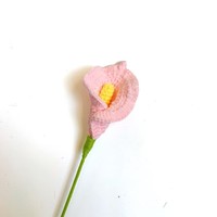 Handgestrickter Calla-Lilien Künstlicher Blumenstrauß Valentinstag-Geschenk Erntedank-Souvenir Häkelgarn Heimdekoration