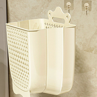 Panier à linge de grande capacité mural en plastique pour la maison, rangement pliable pour vêtements sales