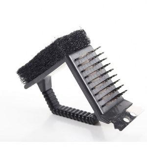 Brosse de nettoyage de grille de barbecue personnalisée avec manche de luxe et grattoir pour un nettoyage sûr des grilles - Product Image 6