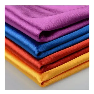 4 Way Stretch Knit Shiny Silky Polyester Spandex Silk Satin Fabric Sold By The Yard For Wedding Dress Wholesale