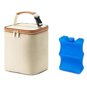 Breastmilk Cooler Bag With Ice Pack Fits 4 Baby Bottles Baby Bottle Bag Great For Nursing Mom Daycare