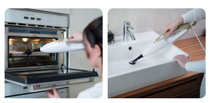 Pulitore a Vapore ad Alta Pressione e Temperatura con Vibrazione, Scopa Flessibile, Pulitori a Vapore Professionali - Product Image 3