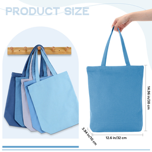 Custom Logo Extra <b>Large</b> Canvas Tote <b>Bag</b> Heavy Duty Reusable Cotton Shopping <b>Beach</b> Grocery Carryall <b>Bag</b> with Wide Bottom - Product Image 3