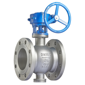 Industrial Use OEM Stainless Steel 304 V Port Flange <b>Worm</b> Gear Operated Ball Fluorine Protects Corrosion for Long - Product Image 6