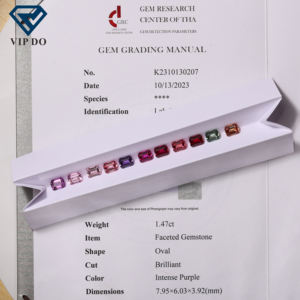 Gemme di Zaffiro Coltivate Taglio Smeraldo/Ottagonale, Pietre Preziose di Zaffiro Multicolore Create in Laboratorio, Prezzo per Carato - Product Image 3