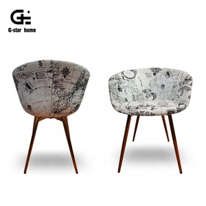 Nórdicos <span class=keywords><strong>Silla</strong></span> de comedor tela <span class=keywords><strong>blanca</strong></span> café ocasional <span class=keywords><strong>silla</strong></span> con patrón de moda comedor <span class=keywords><strong>silla</strong></span> moderna - Product Image 1