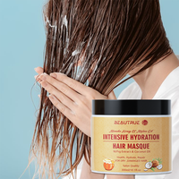 Shampooing et après-shampoing au miel naturel personnalisés en gros avec huile de coco pour cheveux secs et abîmés, ensemble de soin au miel