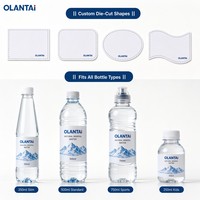 Étiquette de bouteille d'eau minérale personnalisée, imprimée, imperméable, en rouleau, autocollante, en plastique BOPP PET, pour l'emballage des boissons