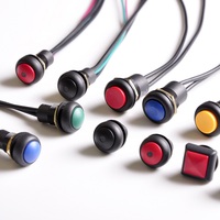 Yintowei — bouton-poussoir en métal rouge, 12mm, 3a, CE RoHS, ip67, pour voiture, moto