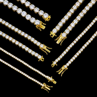 Collier Tennis pour Homme en Argent 925 Plaqué Or 18K, Chaîne à Maillons Hip-Hop, Moissanite VVS Certifiée GRA, Vente en Gros de Bijoux Fins