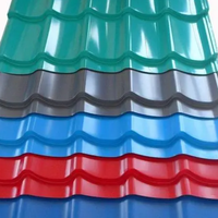Hotsale Couleur Bleu Vert Couleur G550 Couche De Revêtement De Zinc Couleur Bleue Galvanisé Tôle De Toiture En Acier Ondulé