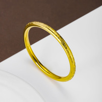 Bracelet fin texturé minimaliste en acier inoxydable plaqué or pour femme, bijoux, vente en gros