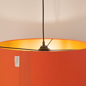 Lámpara colgante MONOCROMÁTICA FORRADA EN ORO, pantalla de lámpara hecha a mano. - Product Image 3