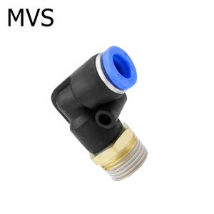 Conector de Tubería de Aire Serie <span class=keywords><strong>PL</strong></span>, Rosca Externa, Codo de 90 Grados, Conector Neumático con Anillo de Liberación Circular - Product Image 5