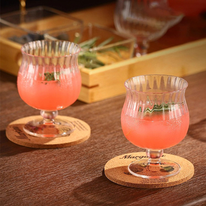 Bicchieri di vino di cristallo a strisce di vetro Brandy bicchiere di vino rosso bicchiere di vetro tazza senza stelo bicchieri da Cocktail per la festa di nozze - Product Image 5