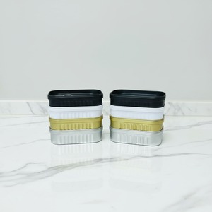 Boîte en métal rectangulaire vide <span class=keywords><strong>de</strong></span> qualité alimentaire pour sardines, personnalisable, avec couvercle à languette <span class=keywords><strong>de</strong></span> tirage sur le dessus, vente en gros - Product Image 5