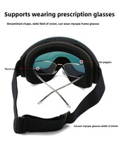 Usine en Stock Fabrication Coupe-Vent Logo Personnalisé Anti-buée Lunettes de Luxe UV400 Snowboard Mountain Ski Flip Top Cover Goggles