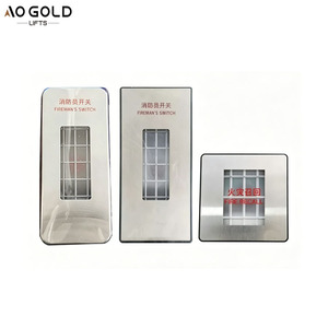 Caja de seguridad contra incendios para ascensor, compatible con <span class=keywords><strong>Otis</strong></span>, de acero inoxidable, ultrafina, empotrada en pared, sin base, con interruptor de incendios y bloqueo de estación base - Product Image 5
