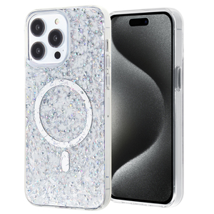 KINGSOUL High-End Magnetism Glitter TPU+PC Phone <b>Case</b> <b>11</b>/12/13/14/15/16 Pro Max for for Ins Style <b>Shockproof</b> Epoxy - Product Image 2