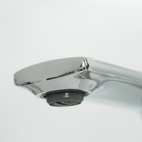 Robinetterie de lavabo haut de gamme avec bouton rotatif, mitigeurs de lavabo chromés, robinets d'eau