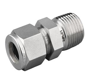 Двойные компрессионные фитинги для трубок с обжимными кольцами, аналог Swagelok, сменные передние и задние обжимные кольца, нержавеющая сталь, 6000 фунтов на кв. дюйм, коррозионностойкие, полированные - Product Image 1