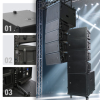 Accuracy Pro Audio CLA208A NEO - Módulo de arreglo lineal dual de 8 pulgadas, sistema de arreglo lineal activo profesional con subwoofer de 18 pulgadas