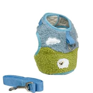 Laisse de promenade pour chat anti-évasion réglable en laine à motif animalier de dessin animé pour l'extérieur - Product Image 1