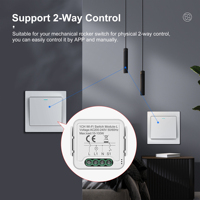 Module d'interrupteur intelligent WiFi Tuya sans fil neutre 1 2 3 4 voies pour l'éclairage domestique, module de relais