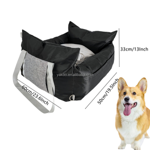 Seggiolino per cani impermeabile rimovibile lavabile per <span class=keywords><strong>auto</strong></span> con tasche portaoggetti guinzaglio di sicurezza - Product Image 3